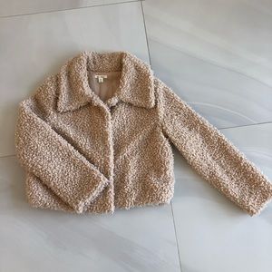 Francesca’s Miami Beige Sherpa Jacket